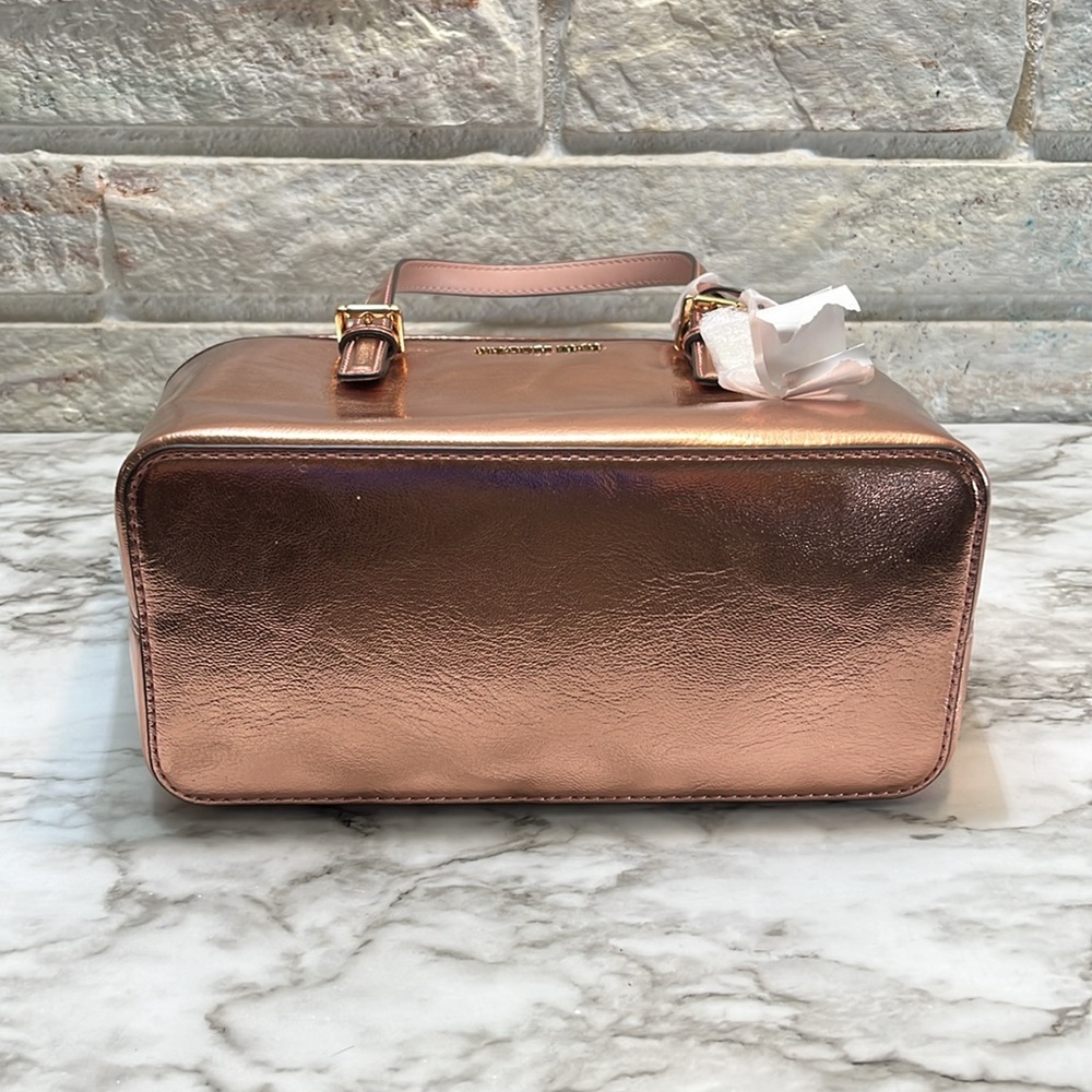 Michael Kors Jet Set Travel Extra-Small Metallic Top-Zip Tote Bag NWT - Picture 11 of 16